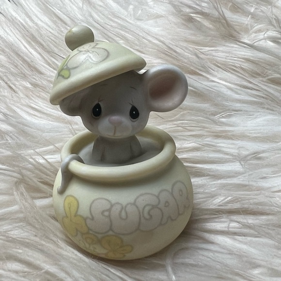 Precious Moments Antique Figurine Mouse & Beaver Lot Set VTG Rare - Picture 2 of 7